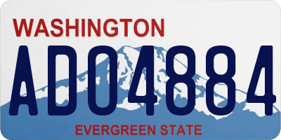 WA license plate ADO4884