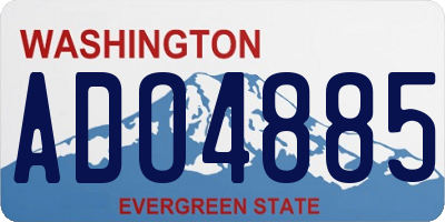 WA license plate ADO4885
