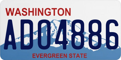 WA license plate ADO4886