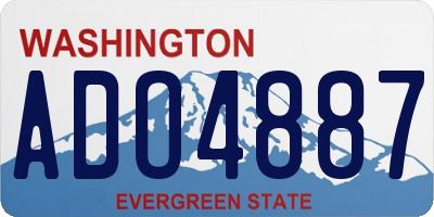 WA license plate ADO4887