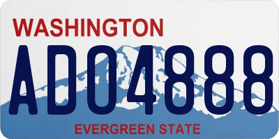 WA license plate ADO4888