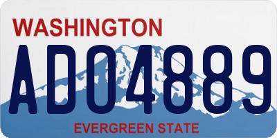 WA license plate ADO4889