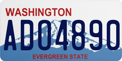 WA license plate ADO4890