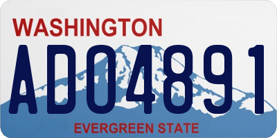 WA license plate ADO4891