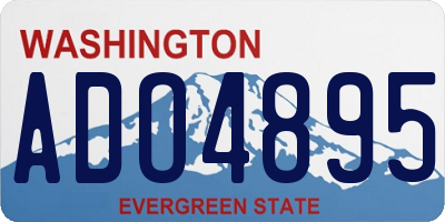WA license plate ADO4895