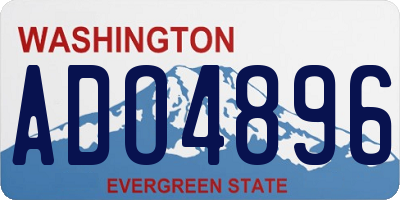 WA license plate ADO4896