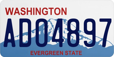 WA license plate ADO4897