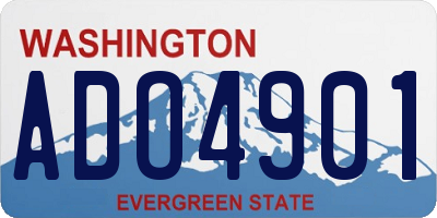 WA license plate ADO4901