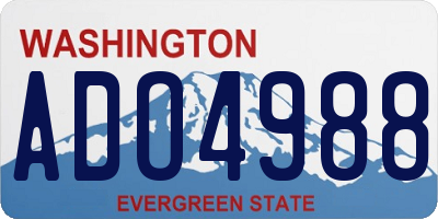 WA license plate ADO4988