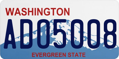 WA license plate ADO5008