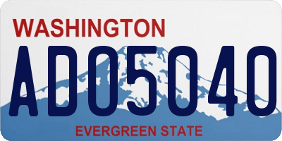 WA license plate ADO5040