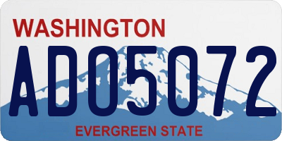 WA license plate ADO5072
