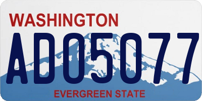 WA license plate ADO5077