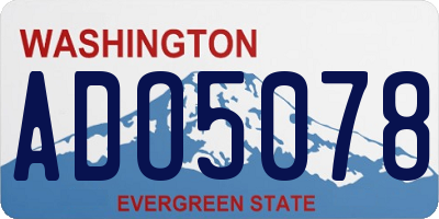WA license plate ADO5078