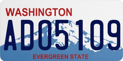 WA license plate ADO5109