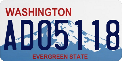 WA license plate ADO5118