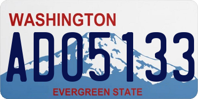 WA license plate ADO5133