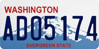 WA license plate ADO5174