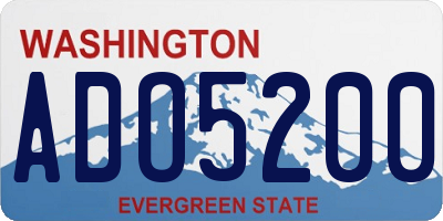 WA license plate ADO5200
