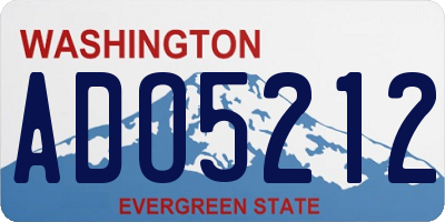 WA license plate ADO5212