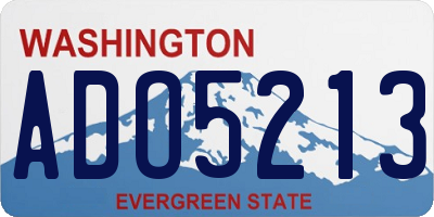 WA license plate ADO5213