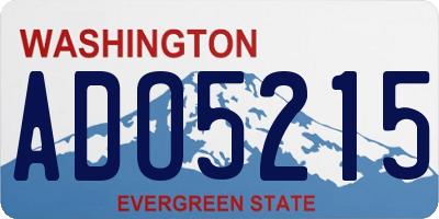 WA license plate ADO5215
