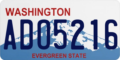 WA license plate ADO5216