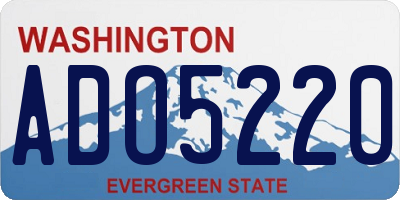 WA license plate ADO5220