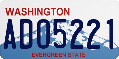 WA license plate ADO5221