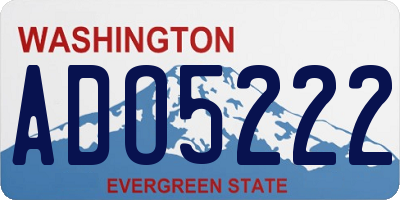 WA license plate ADO5222