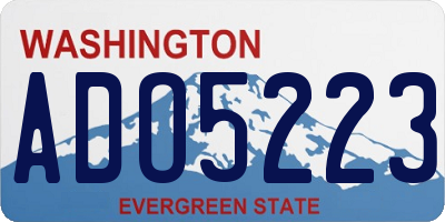 WA license plate ADO5223