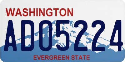WA license plate ADO5224