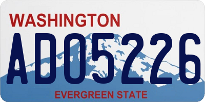 WA license plate ADO5226