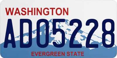 WA license plate ADO5228