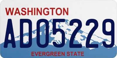 WA license plate ADO5229