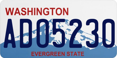 WA license plate ADO5230