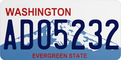 WA license plate ADO5232