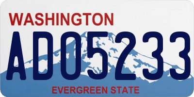 WA license plate ADO5233
