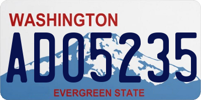 WA license plate ADO5235