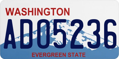 WA license plate ADO5236