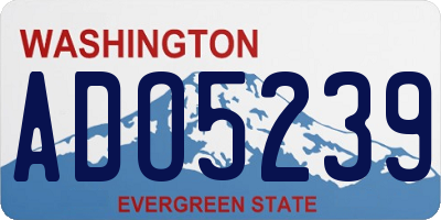 WA license plate ADO5239