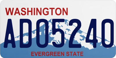 WA license plate ADO5240