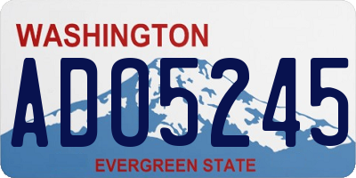WA license plate ADO5245