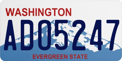 WA license plate ADO5247