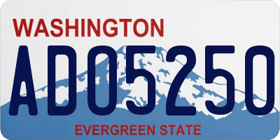 WA license plate ADO5250