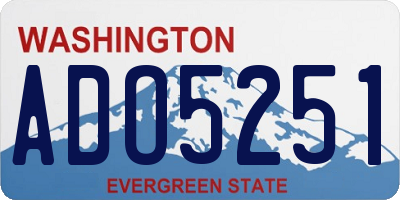 WA license plate ADO5251