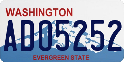 WA license plate ADO5252