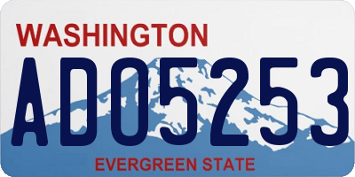 WA license plate ADO5253
