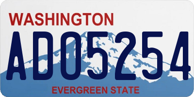 WA license plate ADO5254