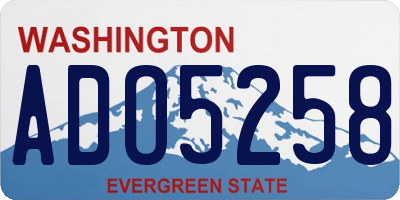 WA license plate ADO5258